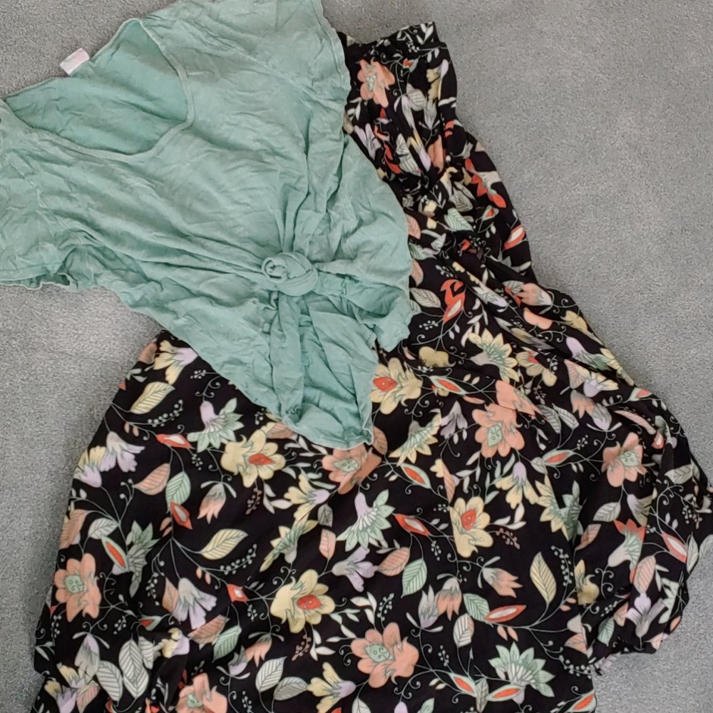 Maxi wrap skirt and top to match from Lularoe